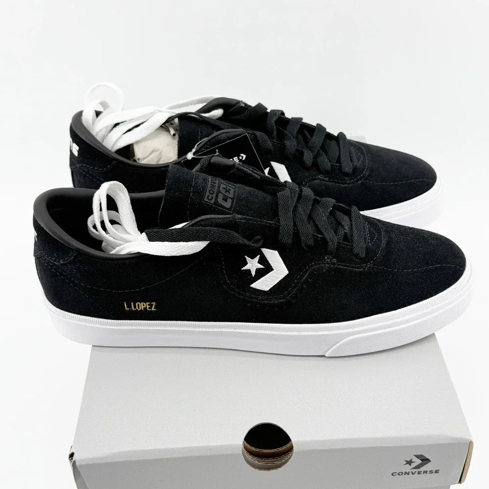 Converse Louie Lopez Pro OX Black White Suede Skate Shoes Men's 8 / Women's 9.5 - Picture 9 of 14